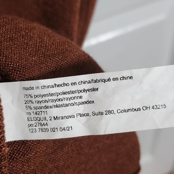 Eloquii Womens Rust Colored Stretchy Cap‎ Sleeve Dress Size 22/24 - Picture 5 of 5
